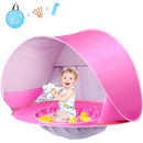 Barraca de Praia para Bebe com Piscina e Proteção UV rosa Energy Express