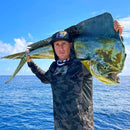 Camisa para Pesca Proteção UV +50 Manga Longa com Capuz e Bandana Facial verde camuflado Energy Express