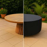 Capa impermeável Redonda para Conjunto de Mesa e Cadeiras Externas