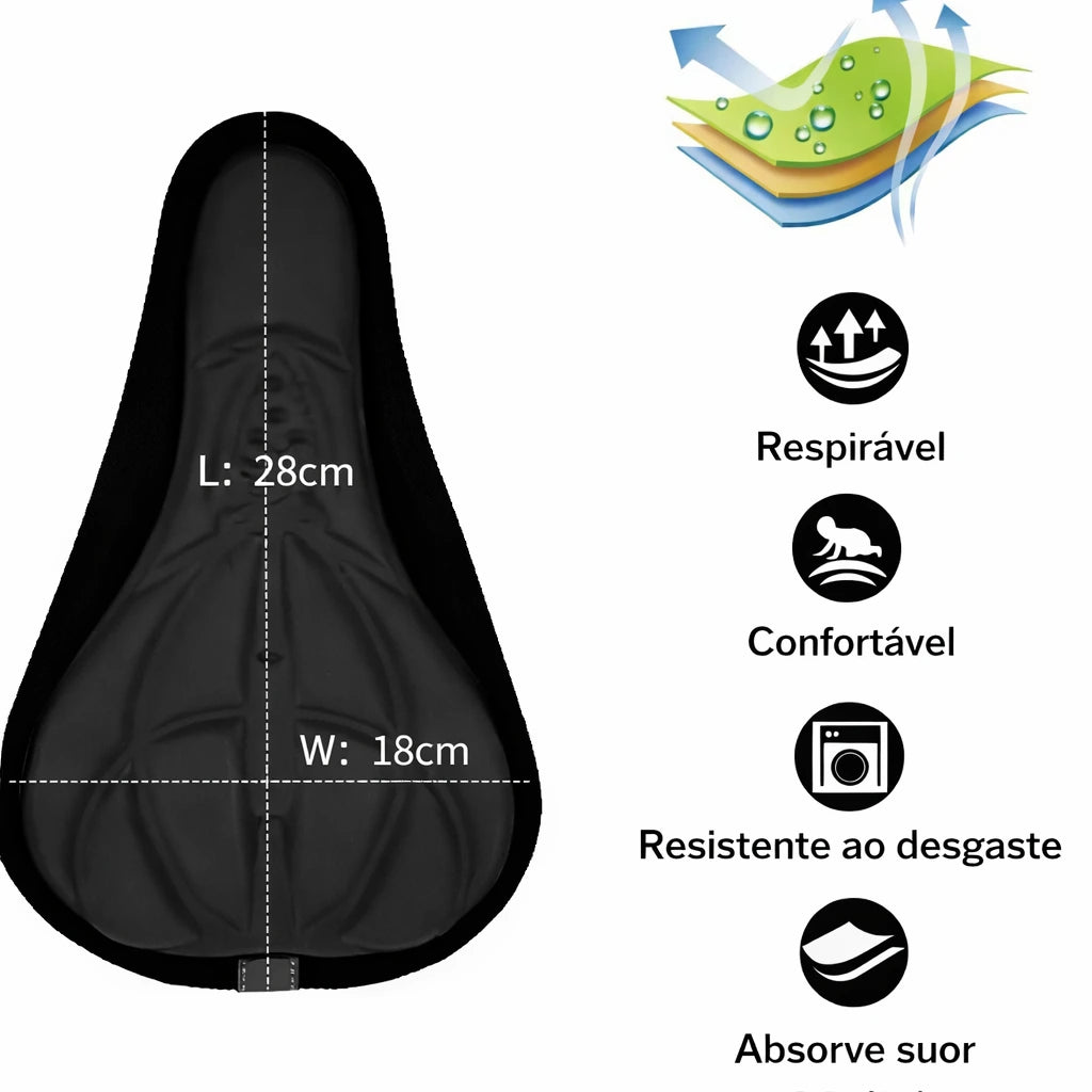 Capa Acolchoada para Selim de Bicicleta com Espuma Confortável e Ventilação Energy Express