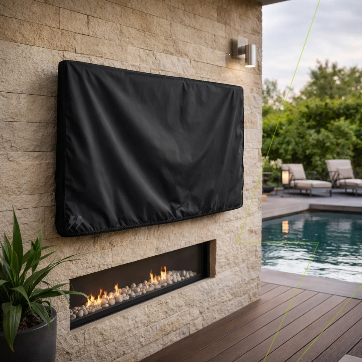 Capa para TV Externa Impermeável com Proteção UV – Proteção Contra Sol, Chuva e Poeira Energy Express