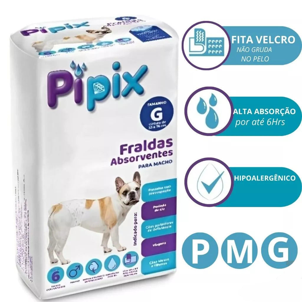 Fralda Descartável Higiênica para Cachorro Macho com Alta Absorção Energy Express
