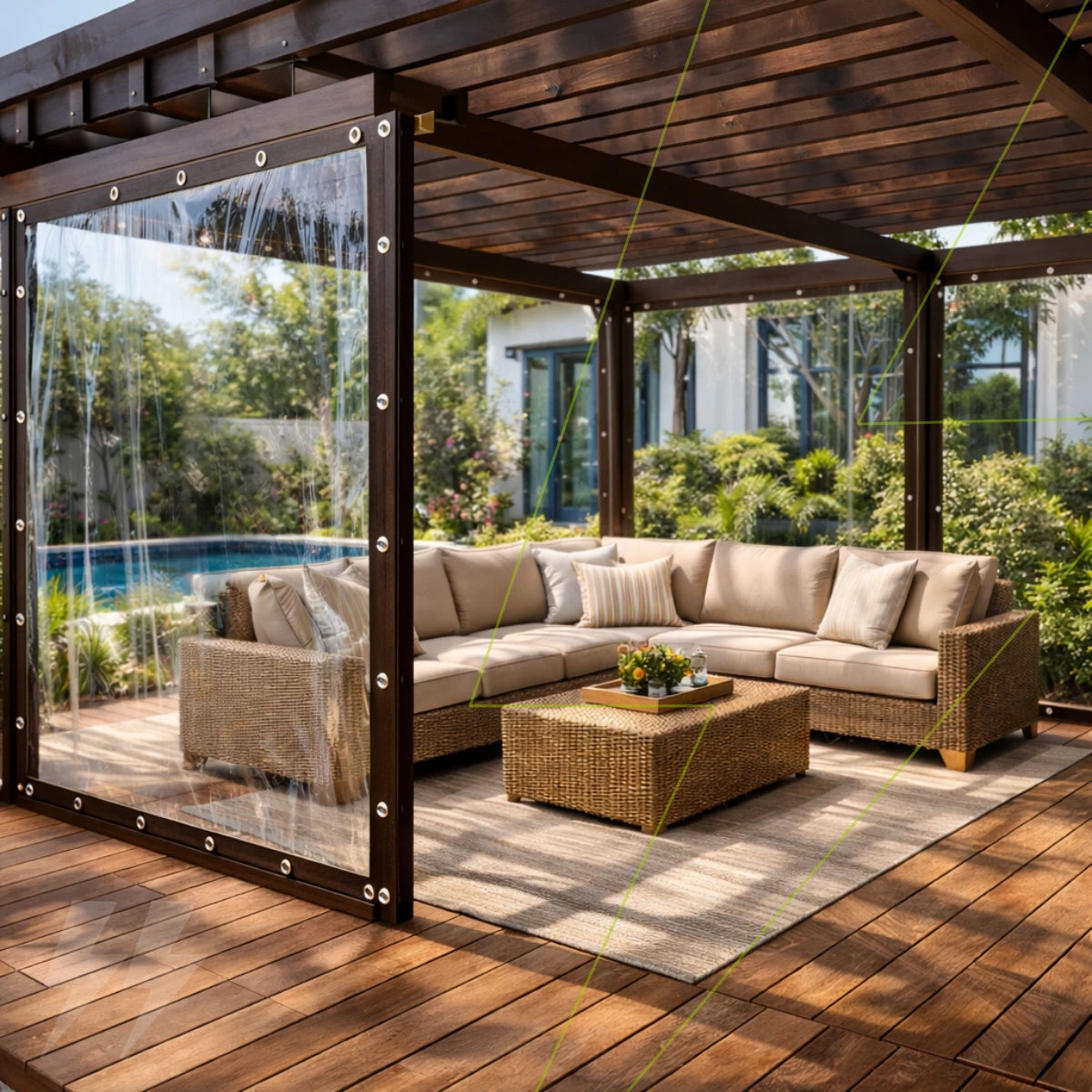 -Lona Transparente Impermeável para Fechamento de Varandas e Cobertura – Toldo Transparente para Área Externa Energy Express