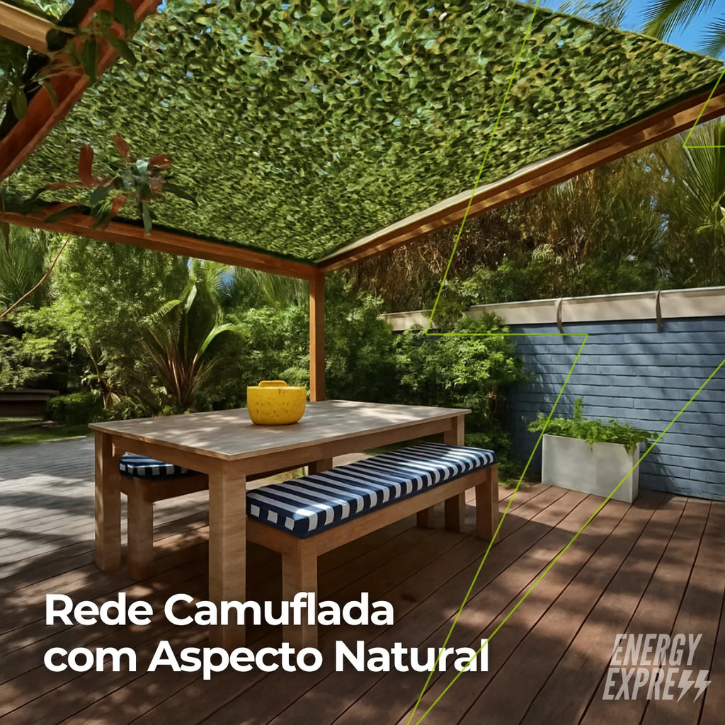 Rede Camuflada tela Decorativa para Sombreamento de Jardim, Horta, Garagem e Área Externa Energy Express