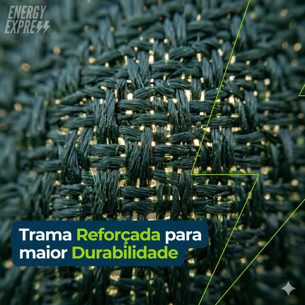 Tela de Privacidade 90% com Ilhós para Cercas e Varandas – Proteção Solar e Visual 2x1m Energy Express