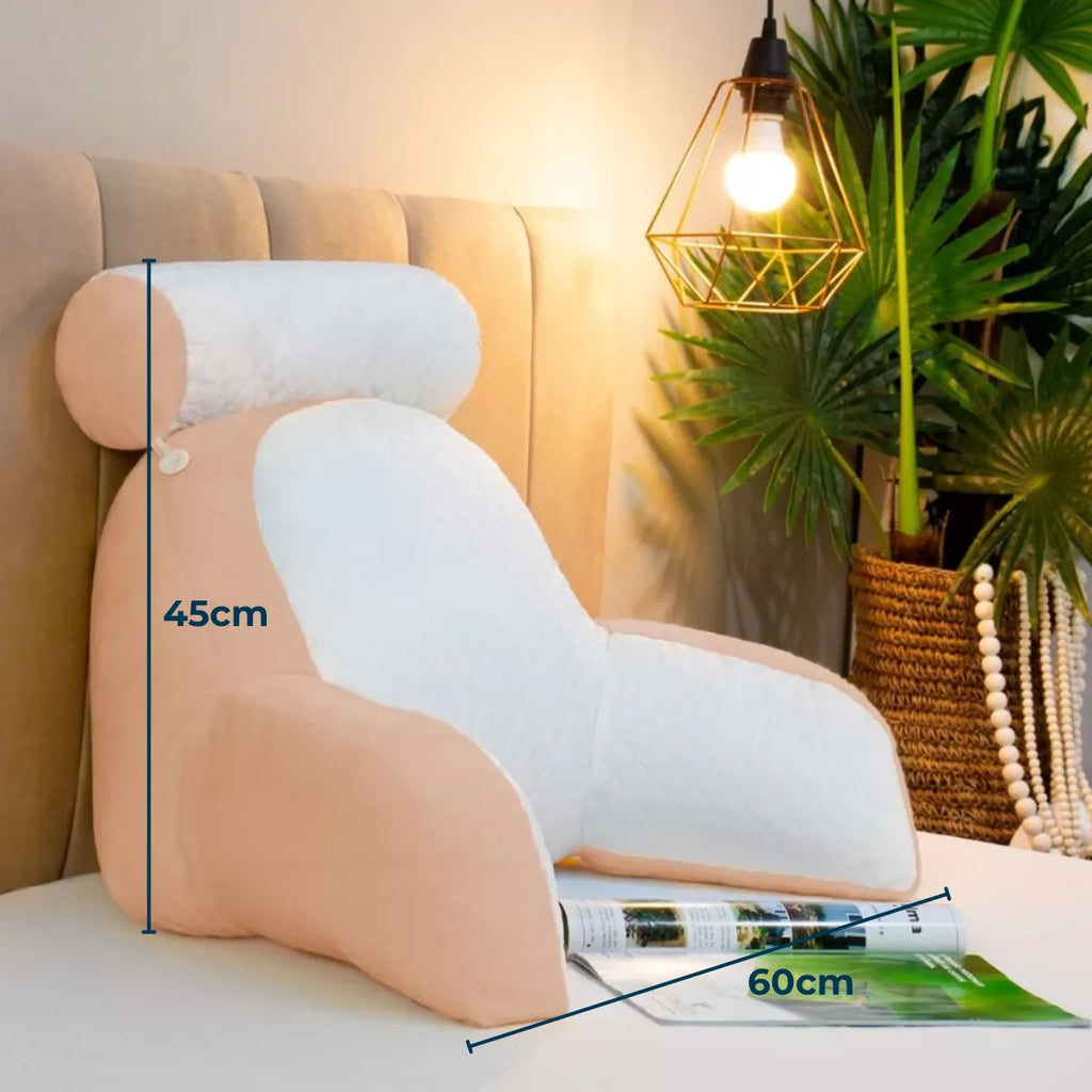 Almofada de Encosto para Leitura com Apoio Lombar – Travesseiro Ergonômico para Cama e Sofá Energy Express