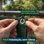 Tela de Privacidade 90% com Ilhós para Cercas e Varandas – Proteção Solar e Visual 2x1m Energy Express