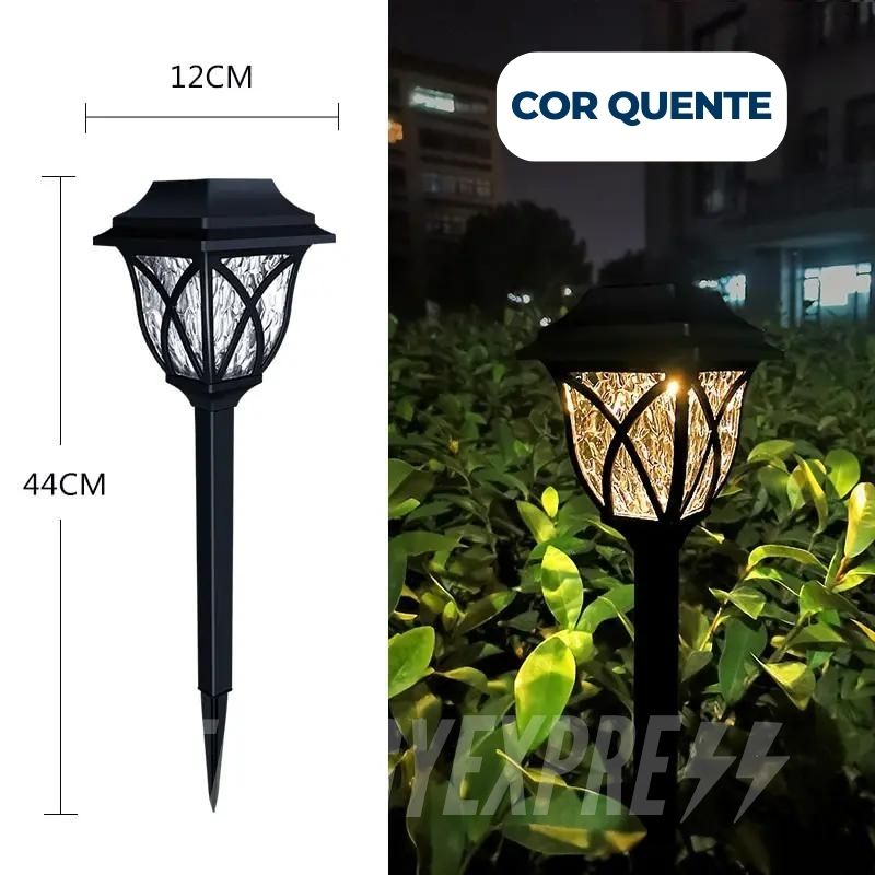 Iluminação Solar Poste de Jardim para Caminho Externo Energy Express
