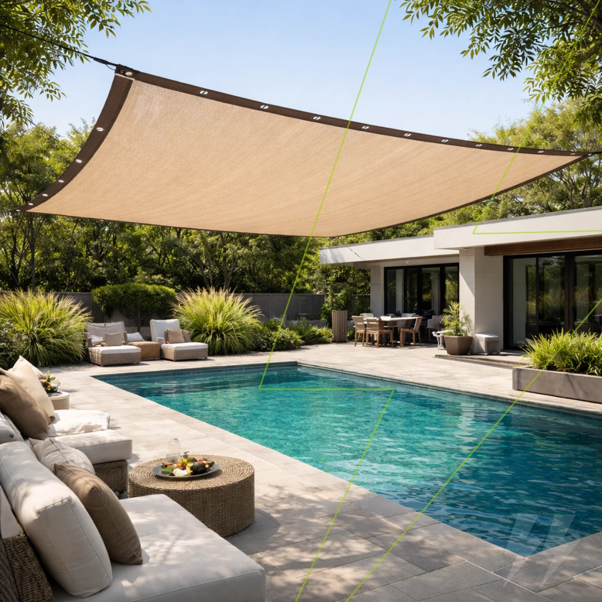 9 Toldo de Sombreamento para Área Externa com Proteção UV Energy Express