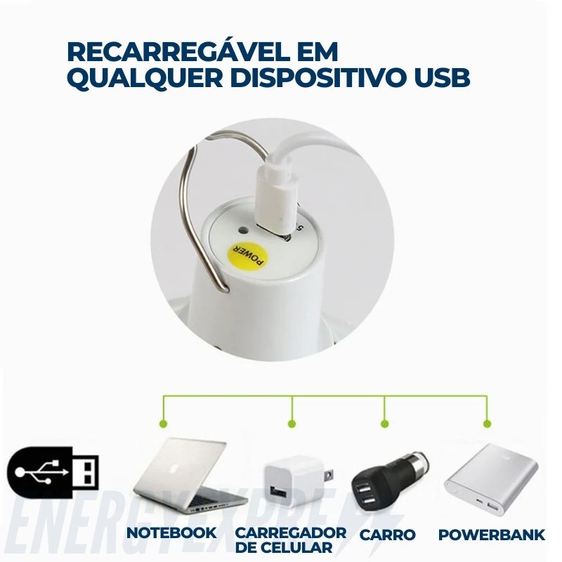 Lâmpada de Led Recarregável Usb ENERGY EXPRESS