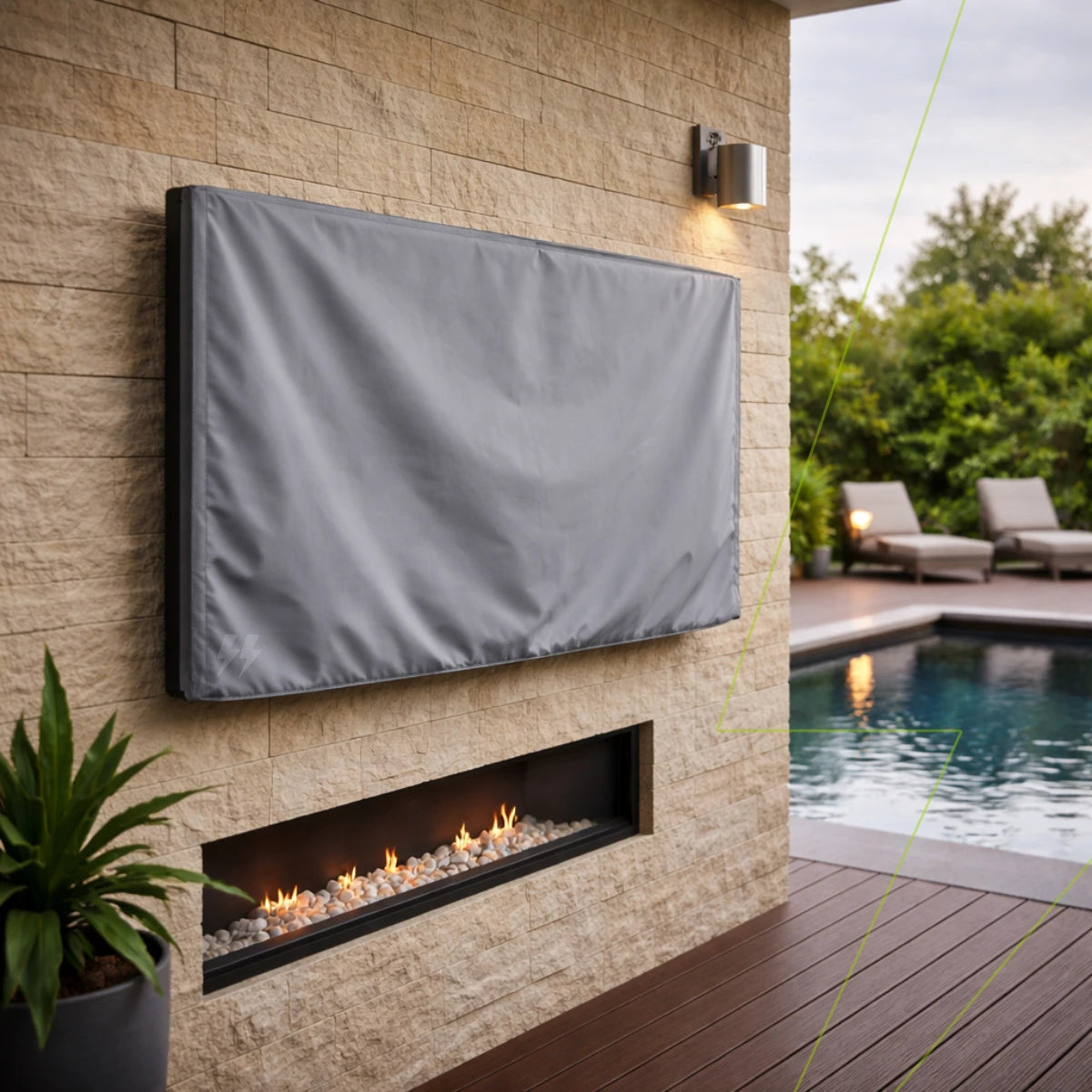 Capa para TV Externa Impermeável com Proteção UV – Proteção Contra Sol, Chuva e Poeira Energy Express