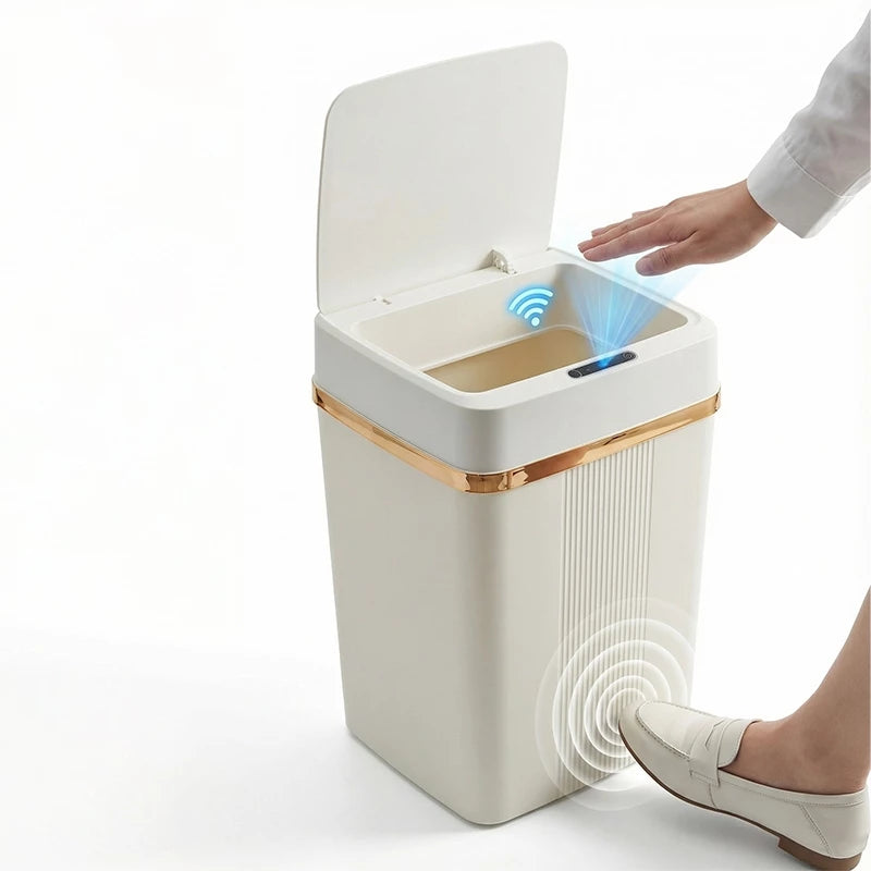 Lixeira com Sensor Automático 18L – Sem Toque, Silenciosa e Higiênica Energy Express