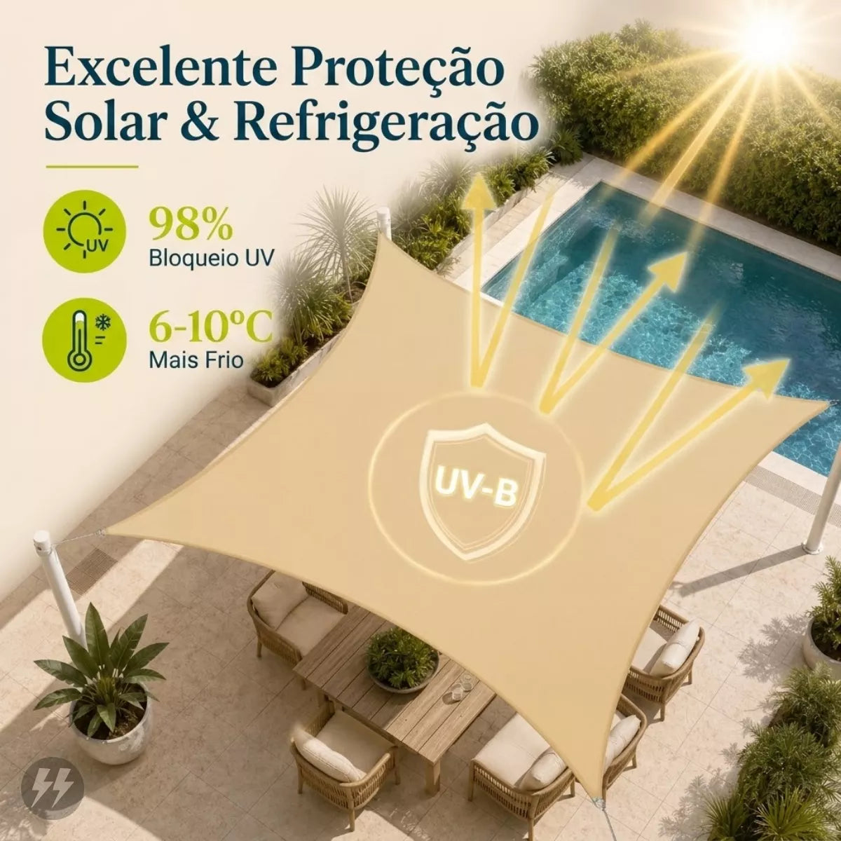 Toldo Portátil Impermeável para Varanda e Carros Energy Express