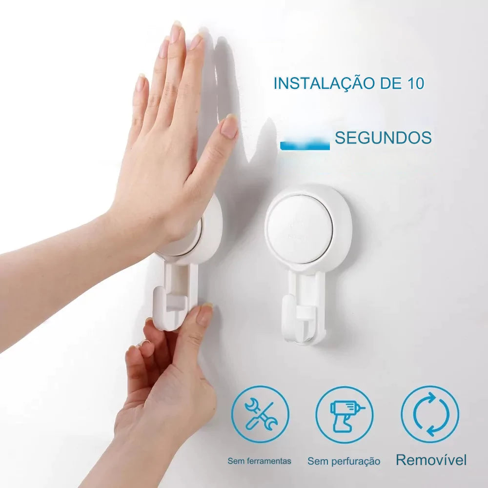 Ganchos de Parede com Fixação Impermeável por Ventosa à Vácuo Energy Express