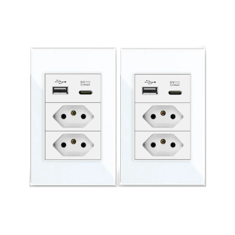 Tomada com Entrada Usb de Parede - Carregamento Rápido energy express