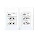 Tomada com Entrada Usb de Parede - Carregamento Rápido energy express