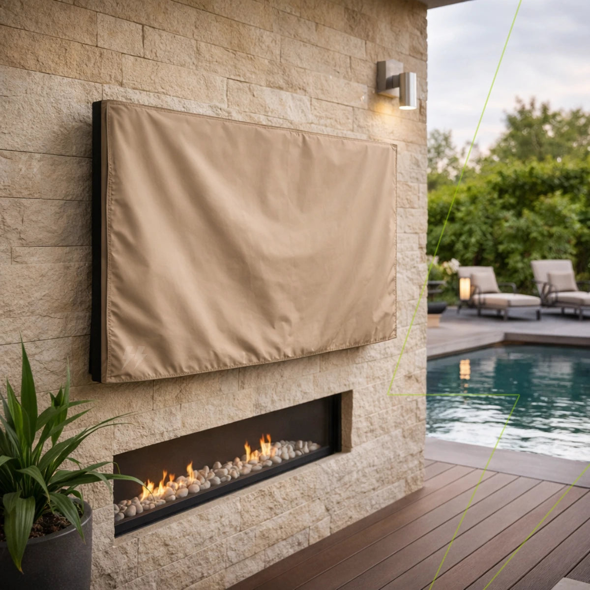 Capa para TV Externa Impermeável com Proteção UV – Proteção Contra Sol, Chuva e Poeira Energy Express