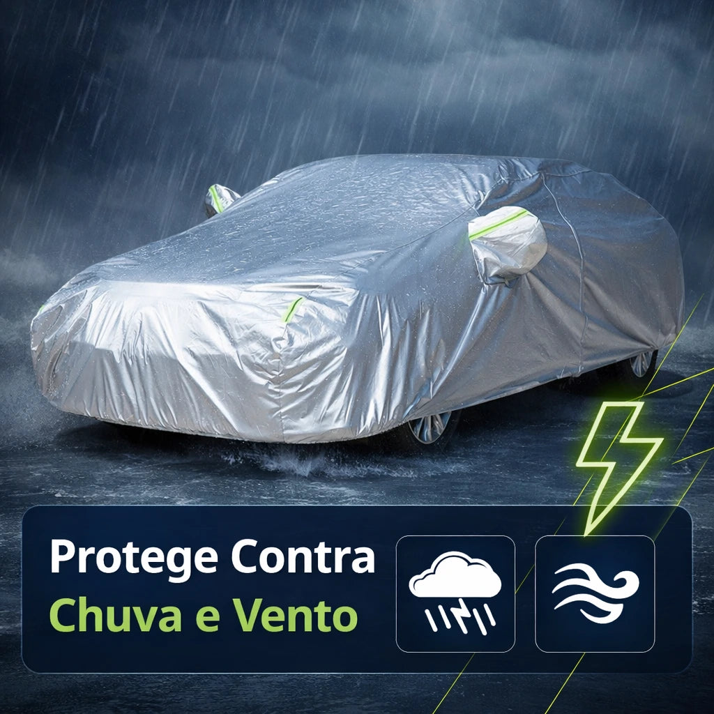 Capa para Carro Impermeável com Cadeado – Capa Protetora Automotiva Contra Sol, Chuva e Poeira