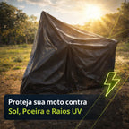 Capa para Moto Impermeável em Couro Ecológico com Proteção UV – Capa Protetora Anti-Chuva e Anti-Risco Energy Express