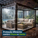 -Lona Transparente Impermeável para Fechamento de Varandas e Cobertura – Toldo Transparente para Área Externa Energy Express