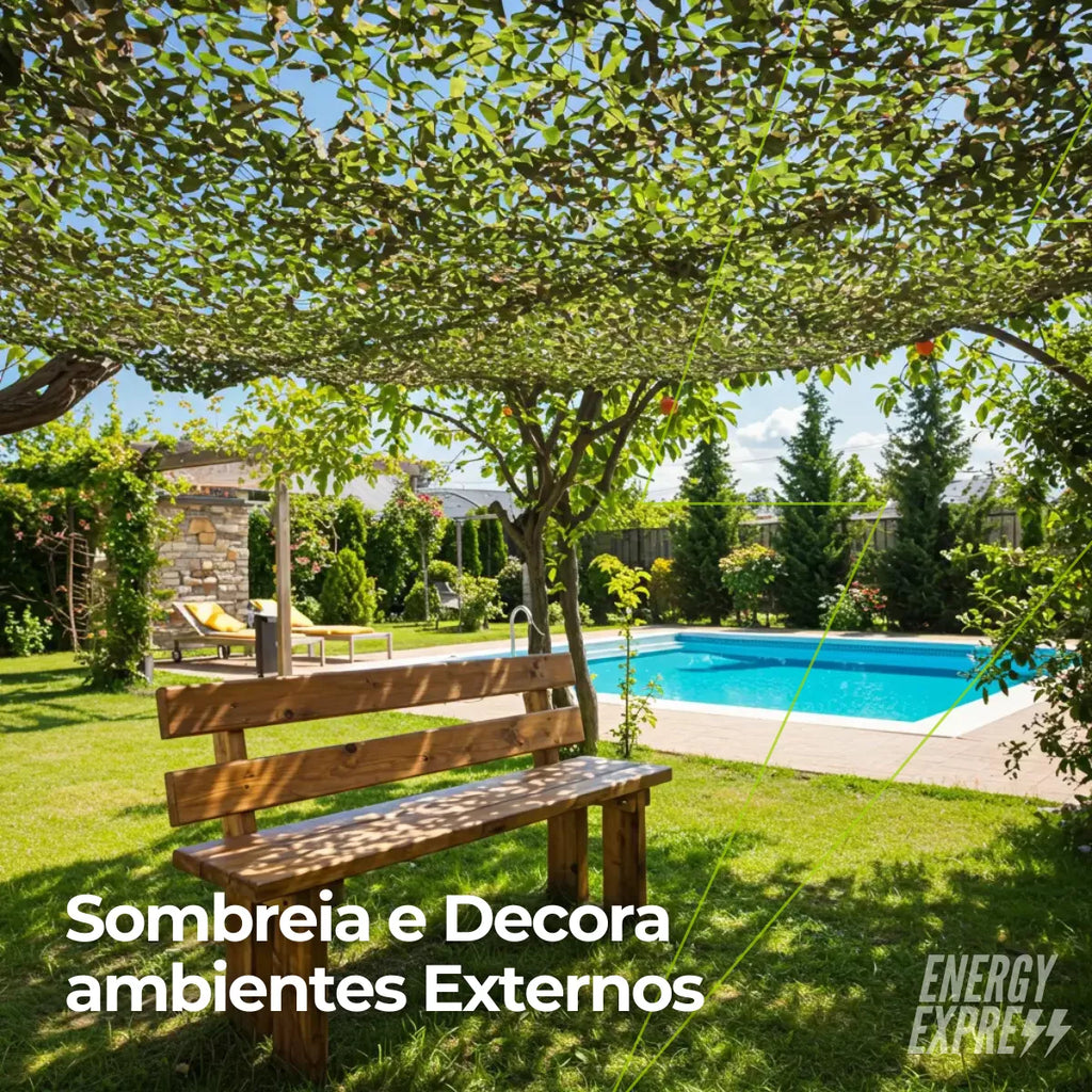 Rede Camuflada tela Decorativa para Sombreamento de Jardim, Horta, Garagem e Área Externa Energy Express