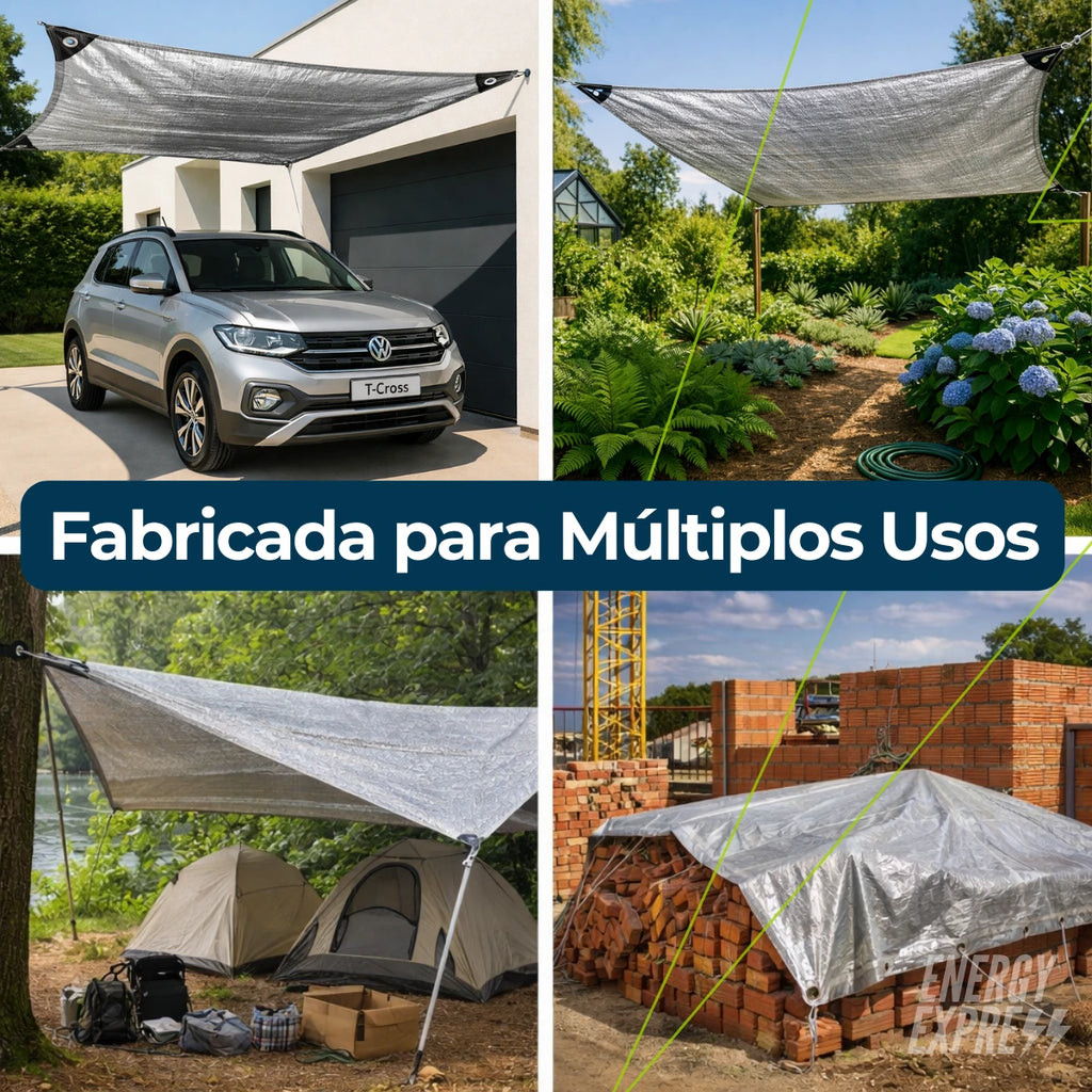  Lona Impermeável para Toldo e Cobertura de Área Externa – Proteção para Garagem, Quintal e Telhado Energy Express
