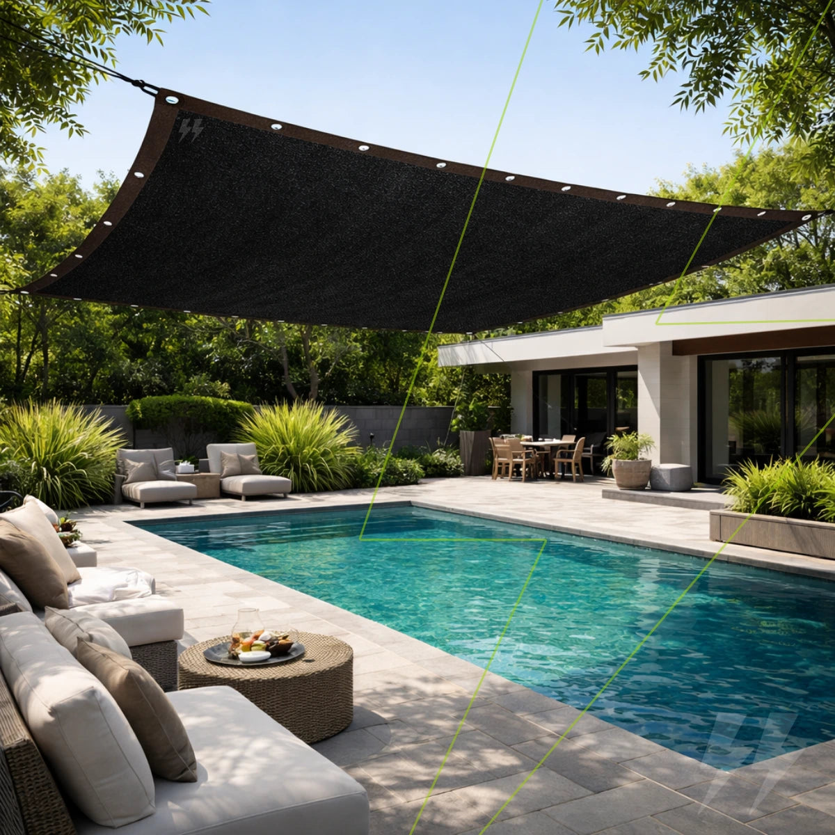 9 Toldo de Sombreamento para Área Externa com Proteção UV Energy Express