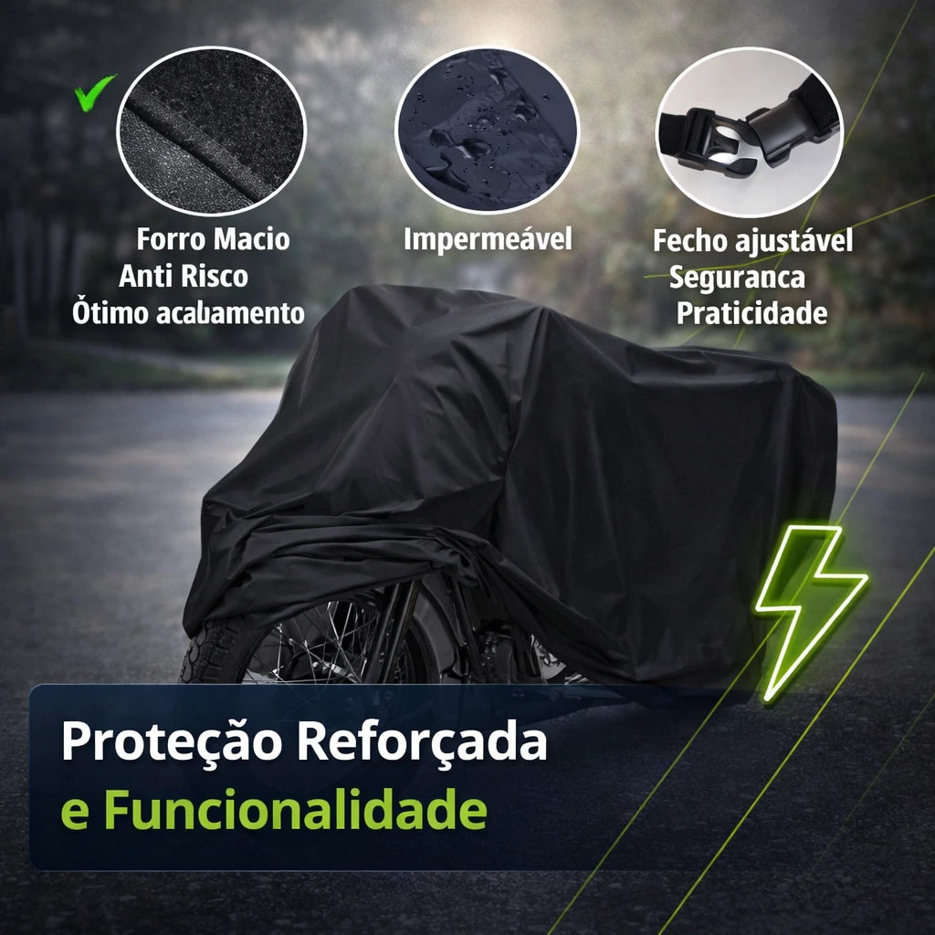 Capa para Moto Impermeável em Couro Ecológico com Proteção UV – Capa Protetora Anti-Chuva e Anti-Risco Energy Express