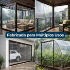 -Lona Transparente Impermeável para Fechamento de Varandas e Cobertura – Toldo Transparente para Área Externa Energy Express