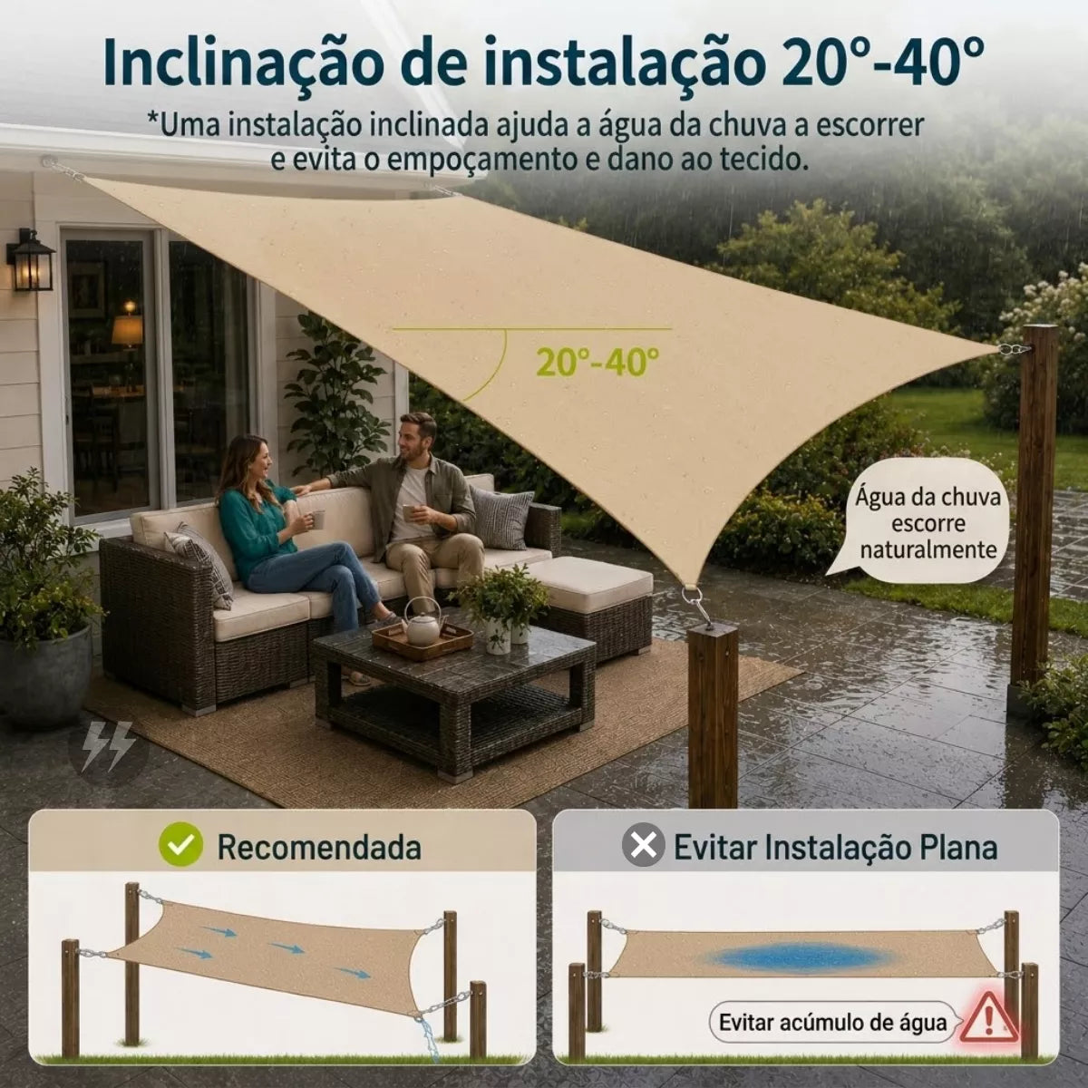Toldo Portátil Impermeável para Varanda e Carros Energy Express