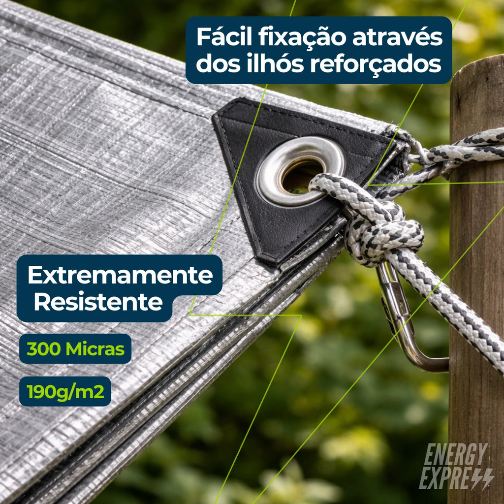 Lona Impermeável para Toldo e Cobertura de Área Externa – Proteção para Garagem, Quintal e Telhado Energy Express