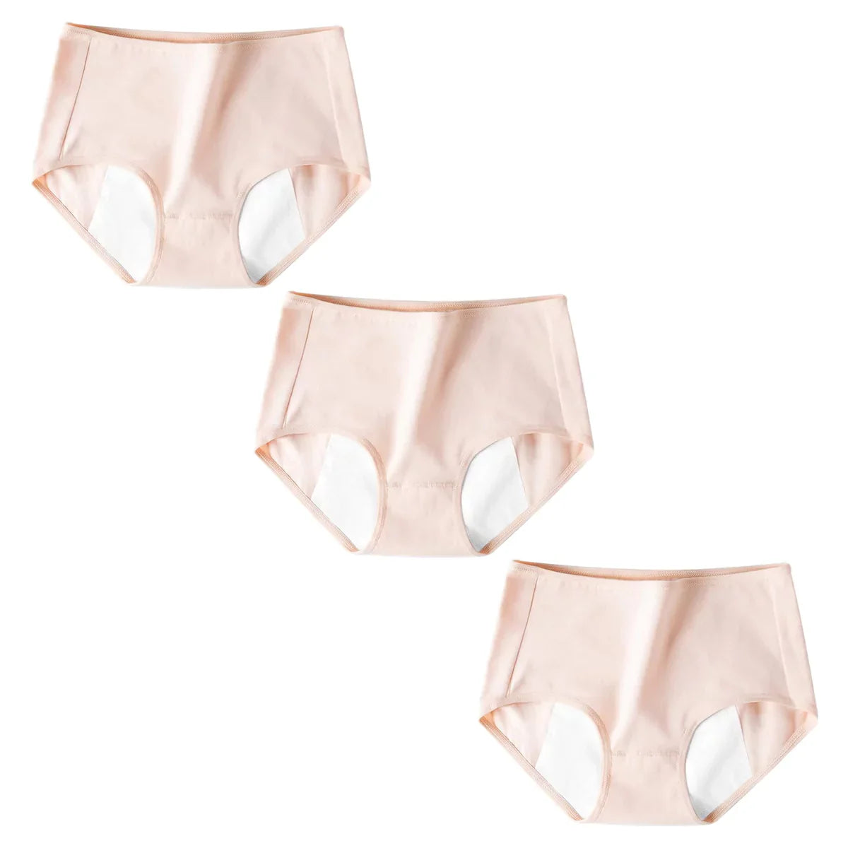 Calcinha Absorvente Incontinência Urinária Feminina Kit com 3 - DryExtreme Energy Express Bege