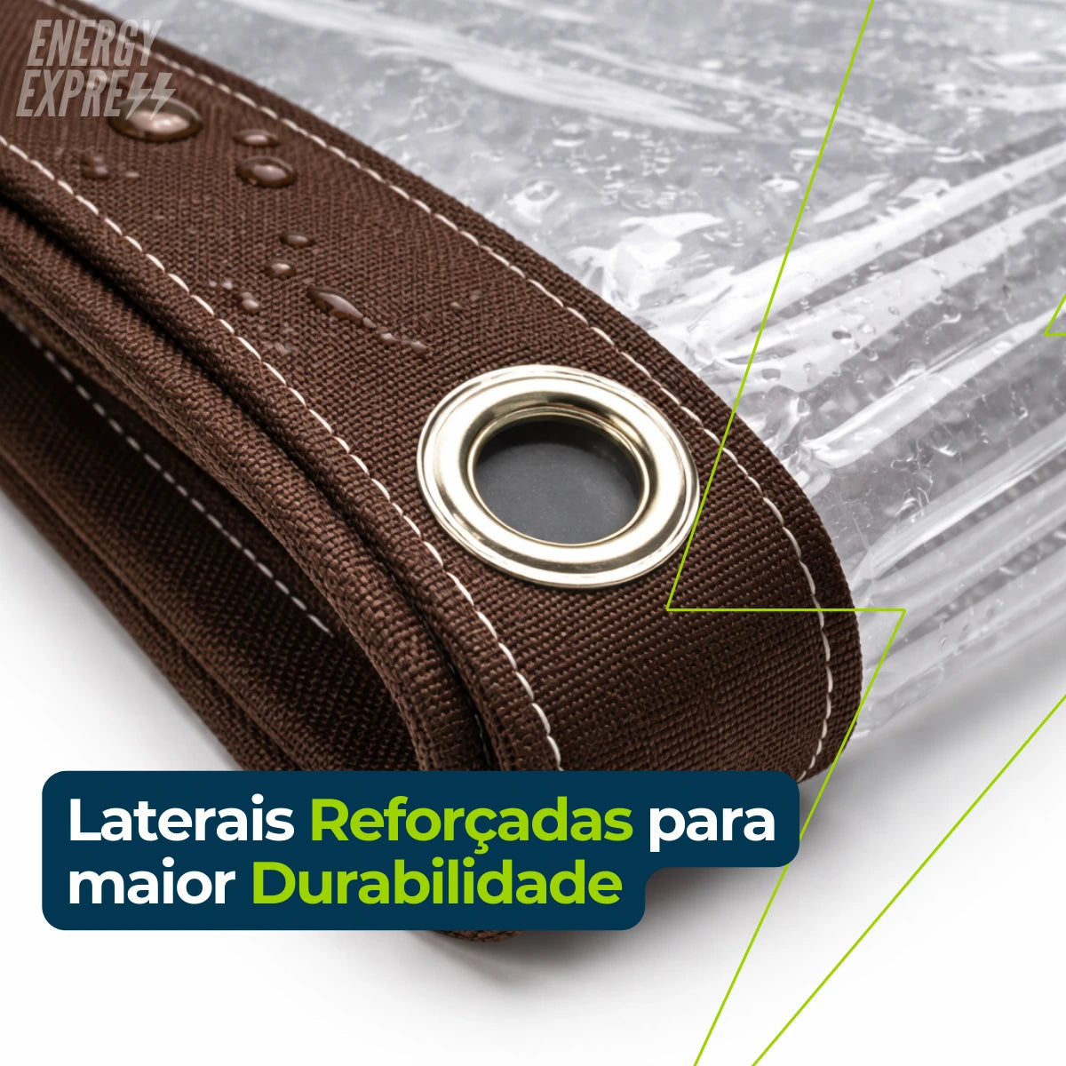 -Lona Transparente Impermeável para Fechamento de Varandas e Cobertura – Toldo Transparente para Área Externa Energy Express