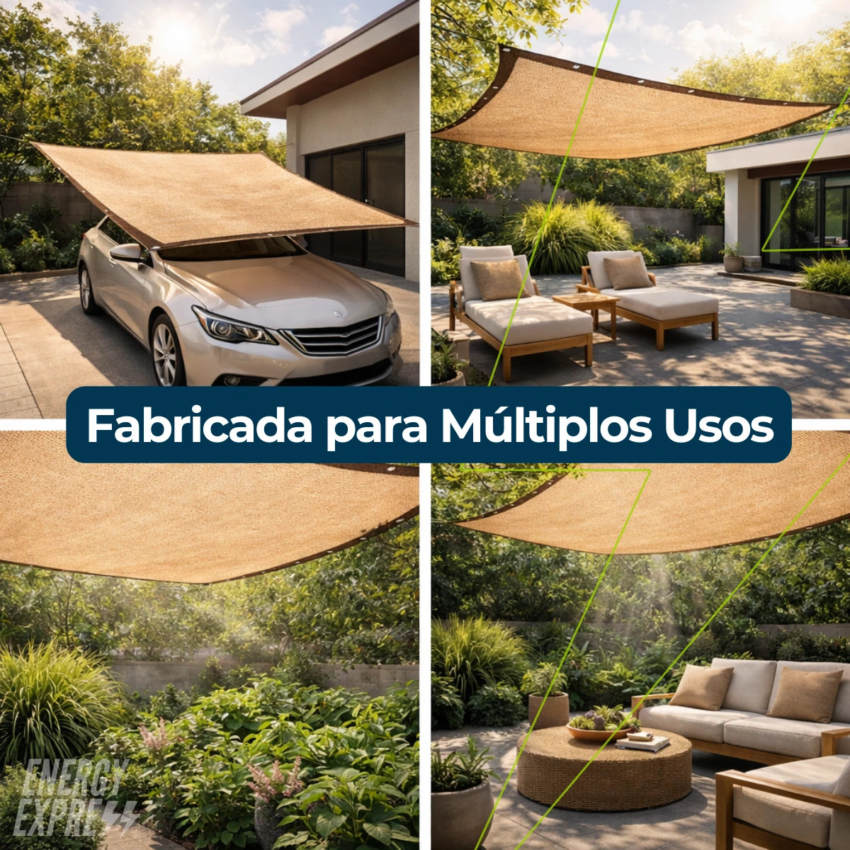 9 Toldo de Sombreamento para Área Externa com Proteção UV Energy Express