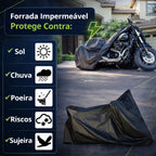 Capa para Moto Impermeável em Couro Ecológico com Proteção UV – Capa Protetora Anti-Chuva e Anti-Risco Energy Express