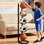 Suporte Organizador para Bolas em Aço Inox – Porta Bolas para Futebol, Basquete e Vôlei Energy Express