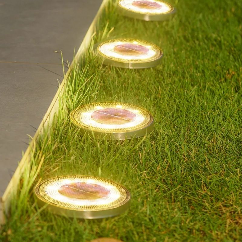Iluminação Solar de Piso Externa Redonda para Caminho Externo ENERGY EXPRESS
