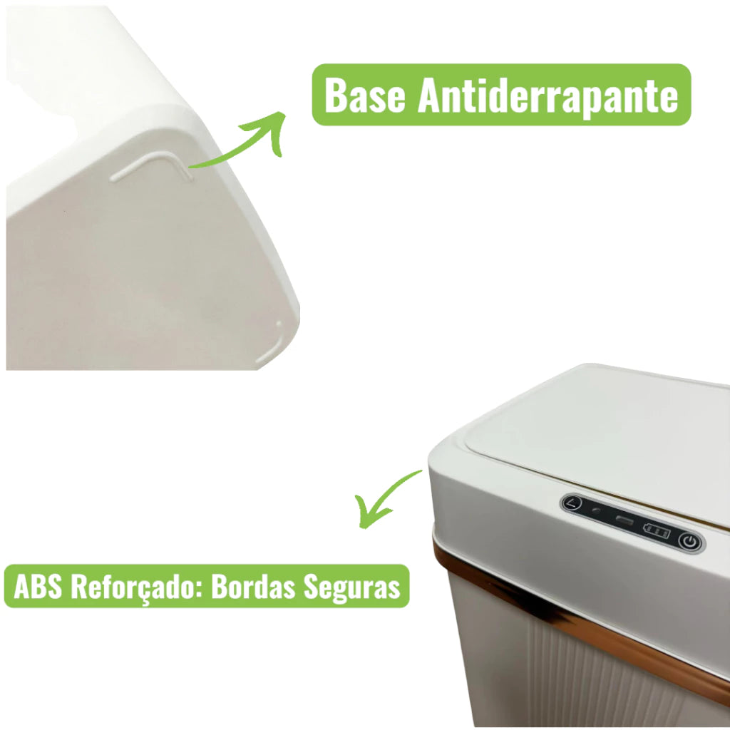 Lixeira com Sensor Automático 18L – Sem Toque, Silenciosa e Higiênica Energy Express