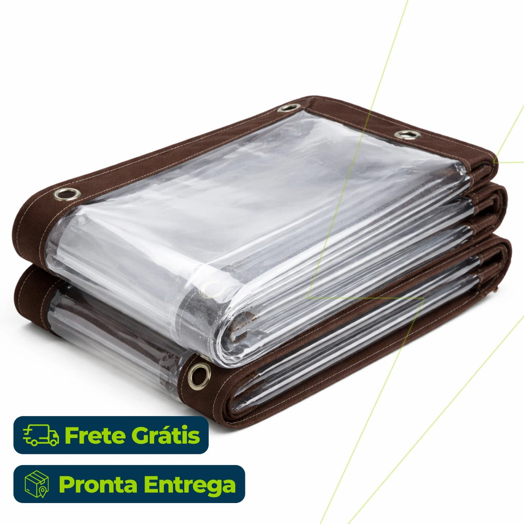 -Lona Transparente Impermeável para Fechamento de Varandas e Cobertura – Toldo Transparente para Área Externa Energy Express