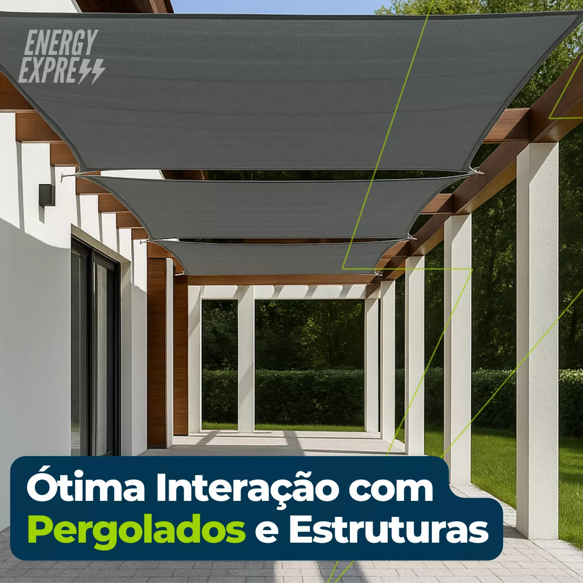 Toldo Impermeável Lona para Cobertura com Proteção UV Energy Express