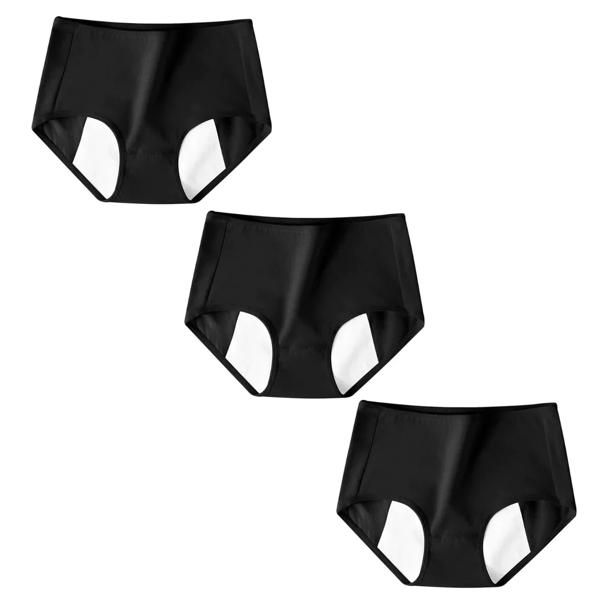 Calcinha Absorvente Incontinência Urinária Feminina Kit com 3 - DryExtreme Energy Express preta