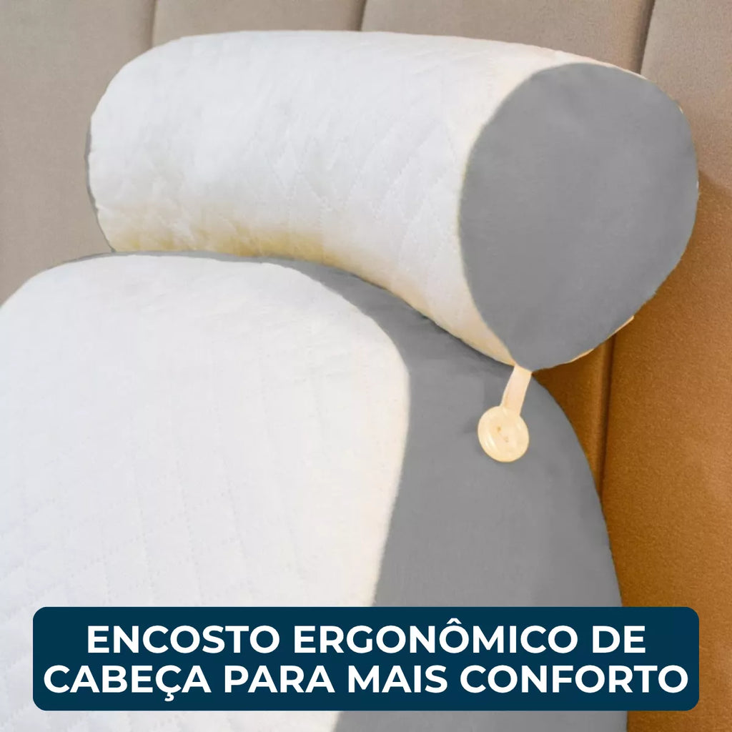 Almofada de Encosto para Leitura com Apoio Lombar – Travesseiro Ergonômico para Cama e Sofá Energy Express
