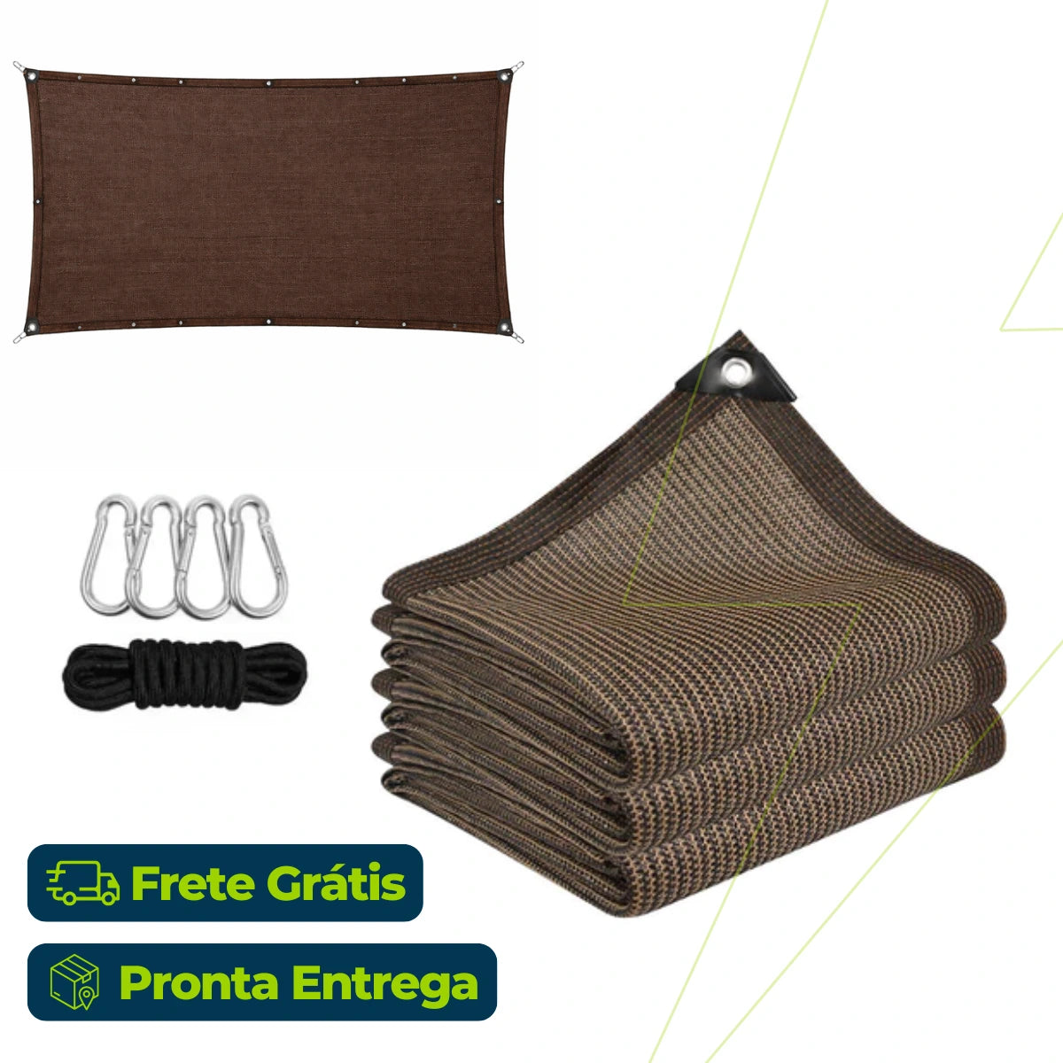 9 Toldo de Sombreamento para Área Externa com Proteção UV Energy Express