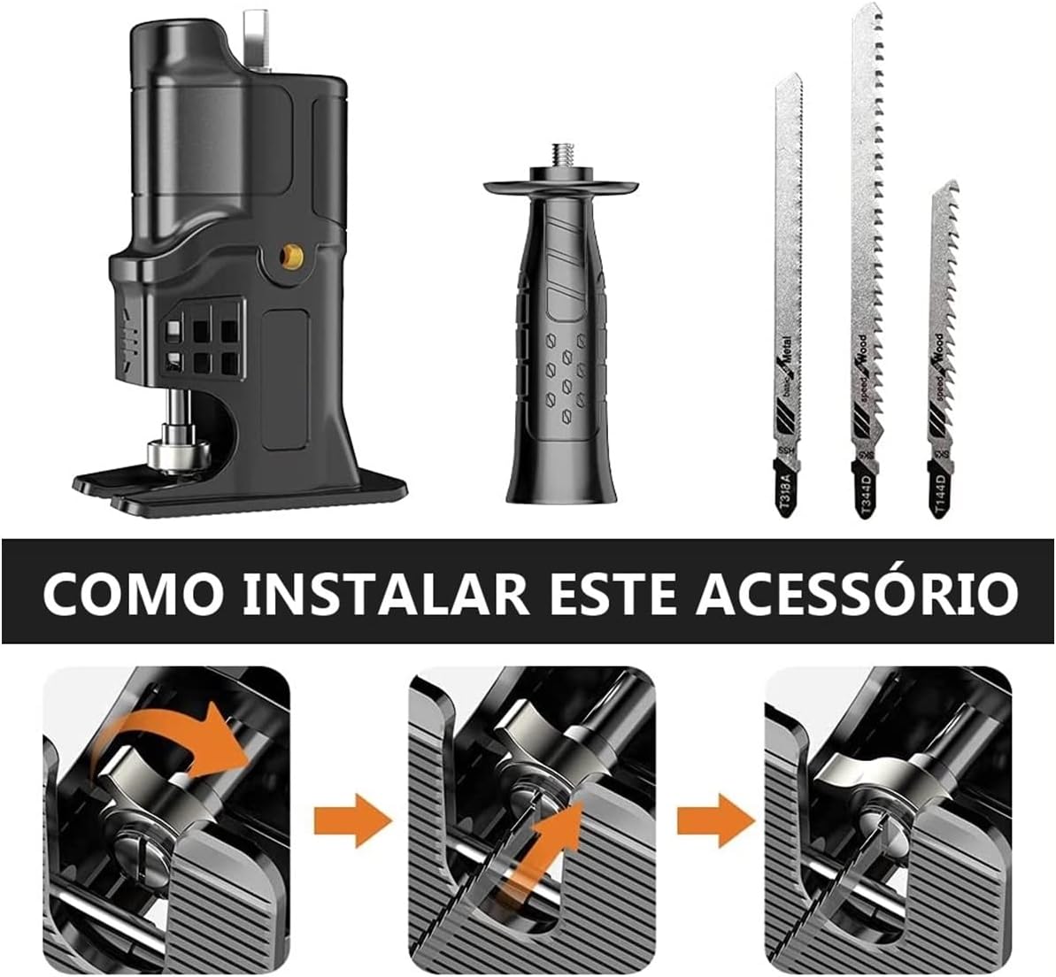 Adaptador de Serra tico tico para Furadeira Parafusadeira Energy Express