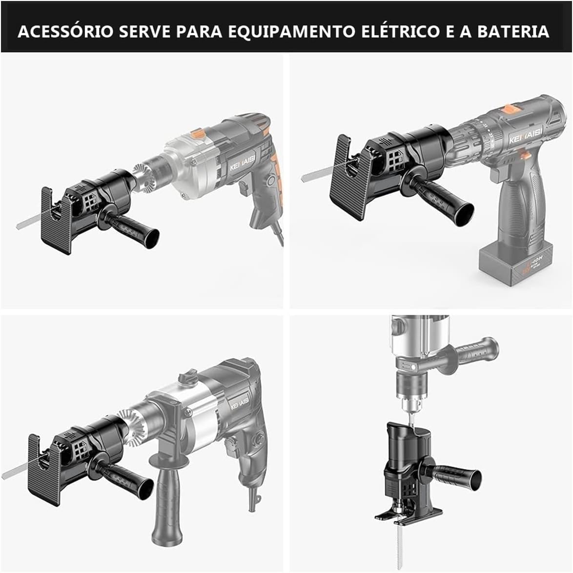 Adaptador de Serra tico tico para Furadeira Parafusadeira Energy Express