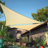 Toldo Impermeável Lona Triangular para Cobertura e Garagem Bege