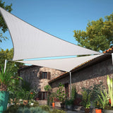 Toldo Impermeável Lona Triangular para Cobertura e Garagem Cinza