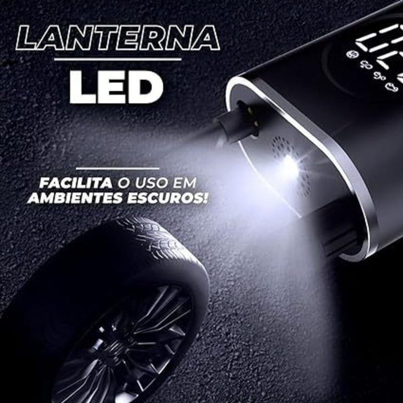 Mini Compressor Portátil Recarregável 12V - Enche Pneu de Carro, Bicicleta e Bola Energy Express