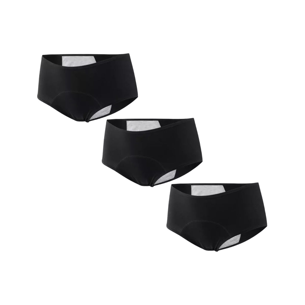 Calcinha Absorvente para Incontinência Urinária - Anti-vazamento e Antibacteriana preta 03