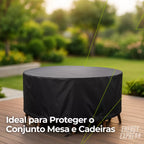 Capa impermeável Redonda para Conjunto de Mesa e Cadeiras Externas Energy Express